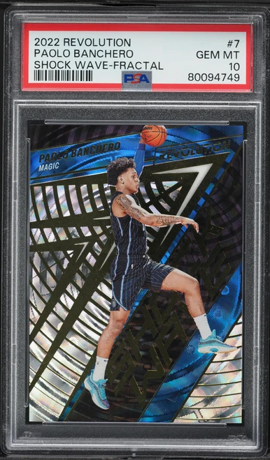 2022 Panini Revolution Shock Wave Fractal Paolo Banchero ROOKIE #7 PSA 10 GEM MINT