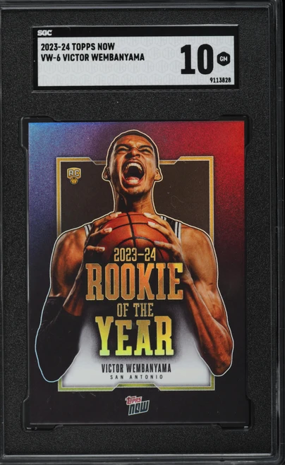 2023 Topps Now Victor Wembanyama ROOKIE #VW-6 SGC 10 GEM MINT