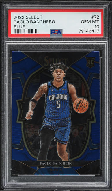 2022 Select Concourse Blue Prizm Paolo Banchero ROOKIE #72 PSA 10 GEM MINT