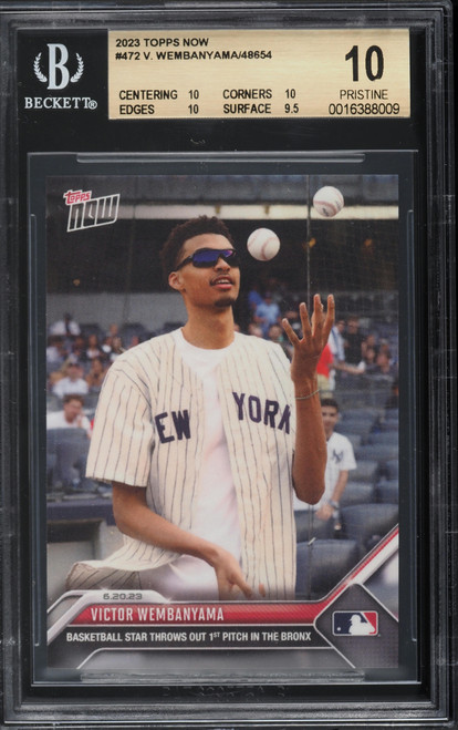 2023 Topps Now Victor Wembanyama ROOKIE #472 BGS 10 PRISTINE