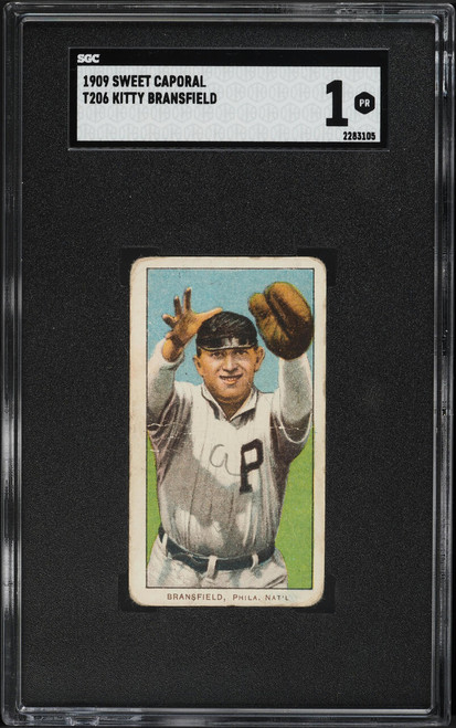 1909-11 T206 Kitty Bransfield SGC 1 PR