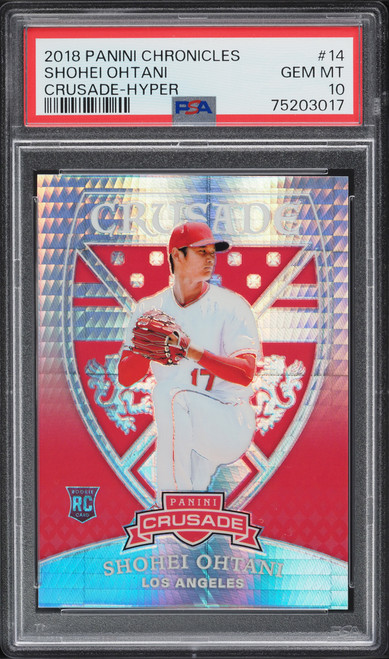 2018 Panini Chronicles Crusade Hyper Shohei Ohtani ROOKIE /299 #14 PSA 10 GEM