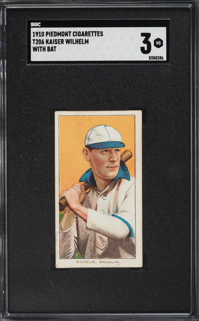 1909-11 T206 Kaiser Wilhelm WITH BAT SGC 3 VG