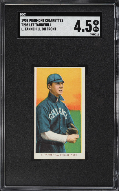 1909-11 T206 Lee Tannehill L. TANNEHILL ON FRONT SGC 4.5 VGEX+