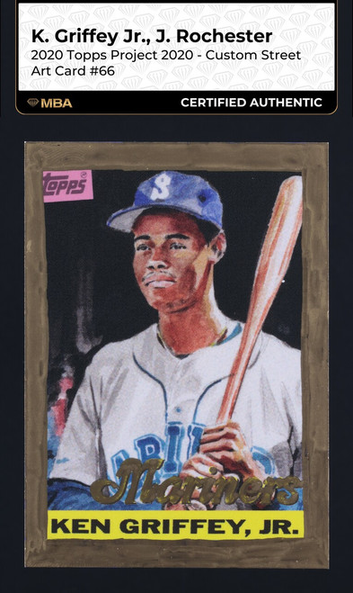 2020 Topps Project '20 Custom Art Ken Griffey Jr. Jacob Rochester 1/1 MBA AUTH