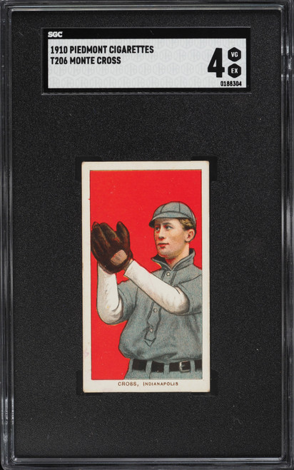 1909-11 T206 Monte Cross SGC 4 VGEX