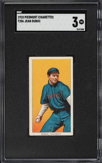 1909-11 T206 Jean Dubuc SGC 3 VG