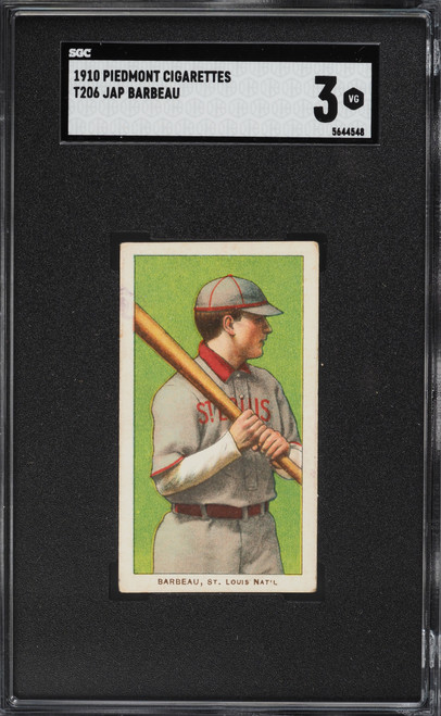 1909-11 T206 Jap Barbeau SGC 3 VG