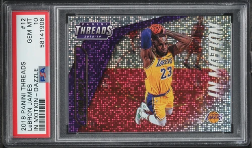 2018 Panini Threads In Motion Dazzle LeBron James #12 PSA 10 GEM MINT