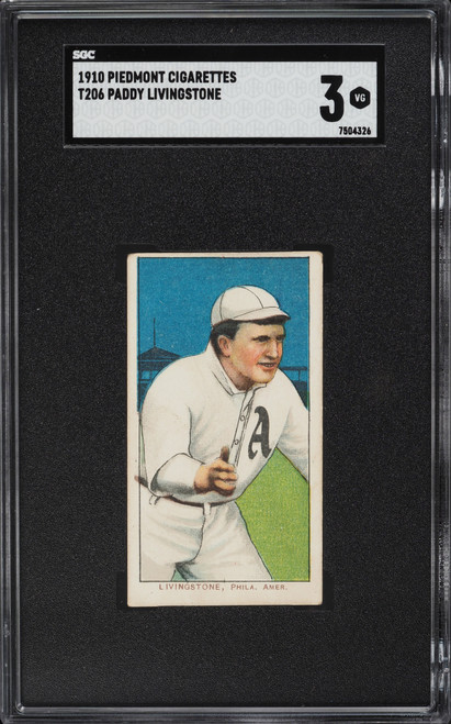 1909-11 T206 Paddy Livingstone SGC 3 VG