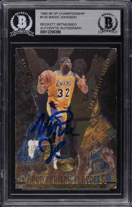 1995 SP Championship Magic Johnson AUTO #130 BGS AUTH
