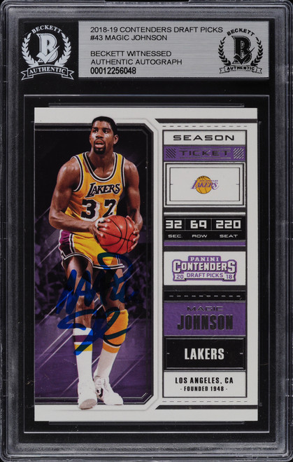 2018 Panini Contenders Draft Picks Magic Johnson AUTO #43 BGS AUTH