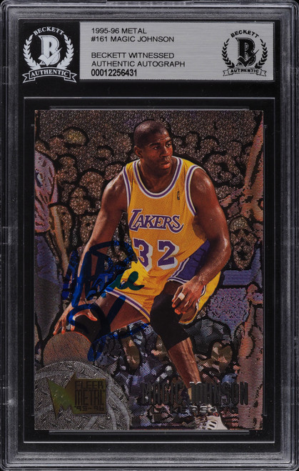 1995 Metal Basketball Magic Johnson AUTO #161 BGS AUTH