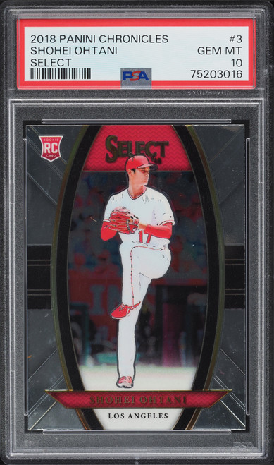 2018 Panini Chronicles Select Shohei Ohtani ROOKIE #3 PSA 10 GEM MINT