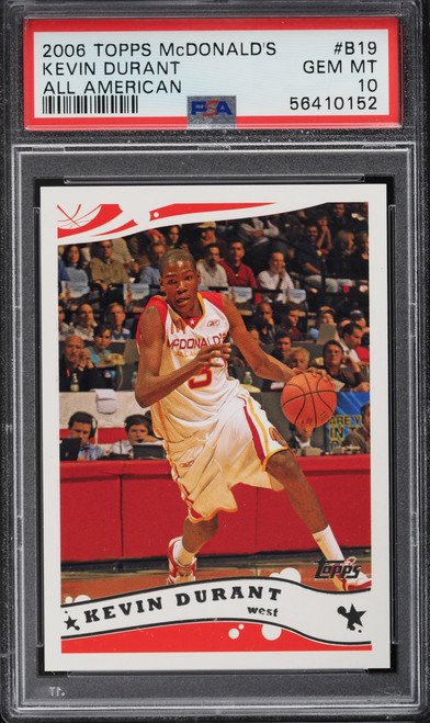 2006 Topps McDonald's All-American Kevin Durant ROOKIE #B19 PSA 10 GEM MINT