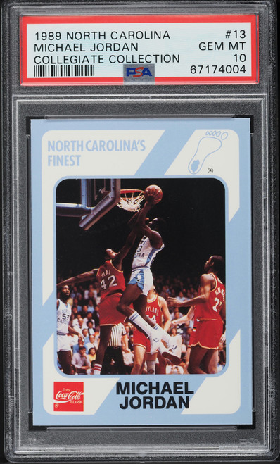 1989 Collegiate Collection North Carolina Michael Jordan #13 PSA 10 GEM MINT