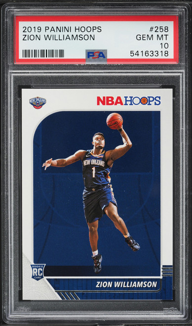 2019 Hoops Zion Williamson ROOKIE #258 PSA 10 GEM MINT