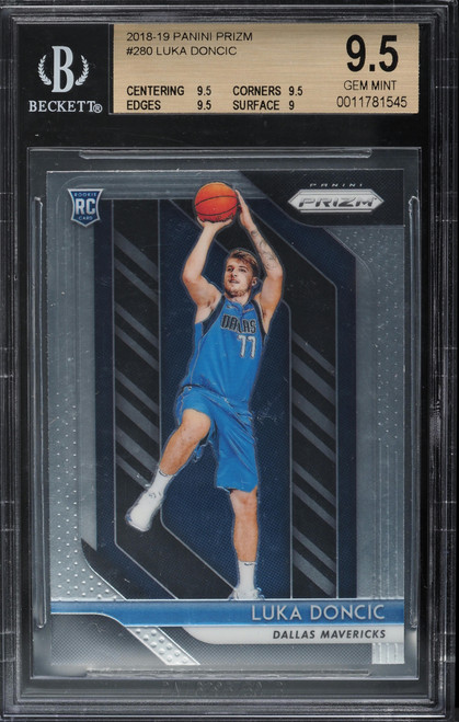 2018 Panini Prizm Luka Doncic ROOKIE #280 BGS 9.5 GEM MINT (9.5/9.5/9.5/9) front