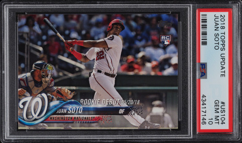2018 Topps Update Juan Soto ROOKIE #US104 PSA 10 GEM MINT