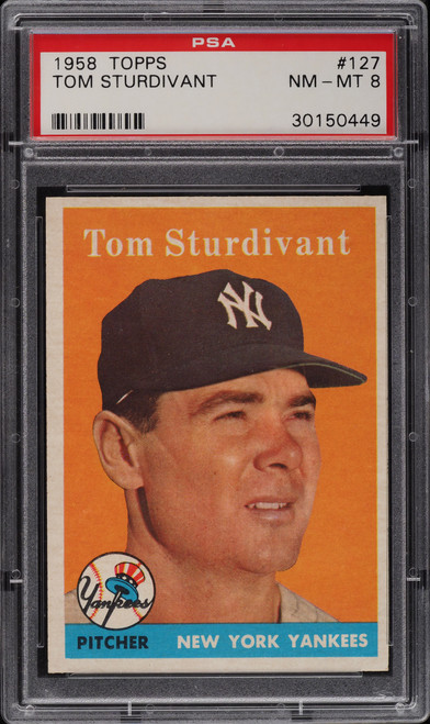 1958 Topps Tom Sturdivant #127 PSA 8 NM-MT