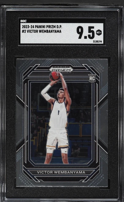 2023 Panini Prizm Draft Picks Victor Wembanyama ROOKIE #2 SGC 9.5 MINT+