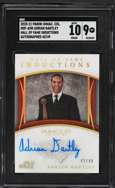 2020 Immaculate Collection Hall Of Fame Inductions Adrian Dantley AUTO /49 #HOF-ADR SGC 9 MINT