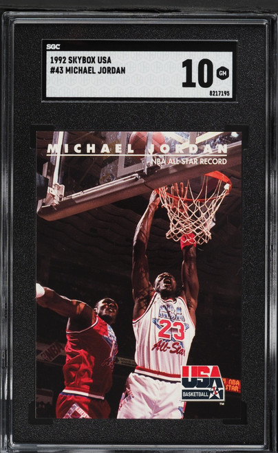 1992 Skybox USA Basketball Michael Jordan #43 SGC 10 GEM MINT