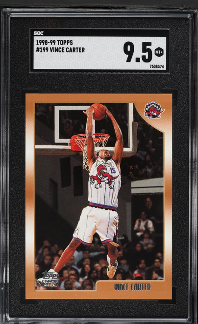 1998 Topps Basketball Vince Carter ROOKIE #199 SGC 9.5 MINT+