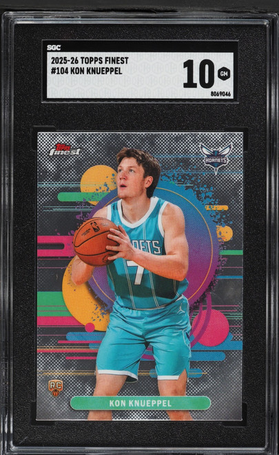2025 Finest Basketball Kon Knueppel ROOKIE #104 SGC 10 GEM MINT