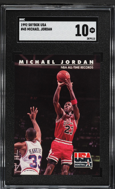 1992 Skybox USA Basketball Michael Jordan #45 SGC 10 GEM MINT