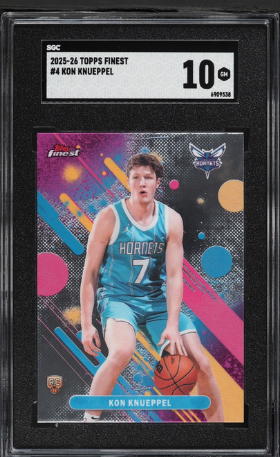 2025 Finest Basketball Kon Knueppel ROOKIE #4 SGC 10 GEM MINT