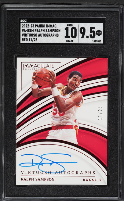 2022 Immaculate Collection Virtuoso Red Ralph Sampson AUTO /25 #VA-RSM SGC 9.5 MINT+