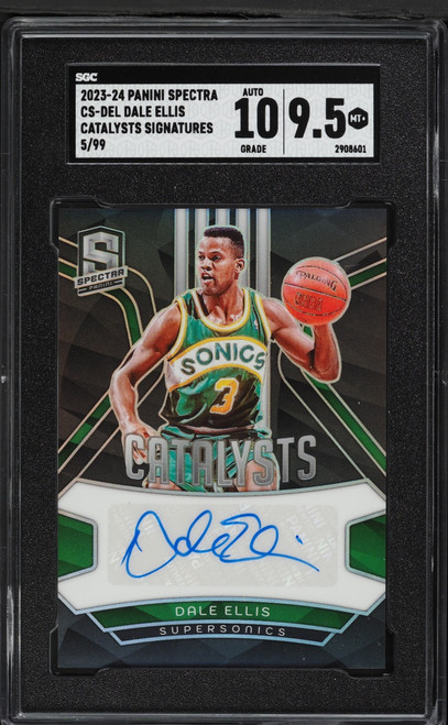 2023 Panini Spectra Catalysts Dale Ellis AUTO /99 #CS-DEL SGC 9.5 MINT+