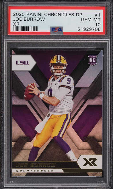 2020 Panini Chronicles Draft Picks XR Joe Burrow ROOKIE #1 PSA 10 GEM MINT