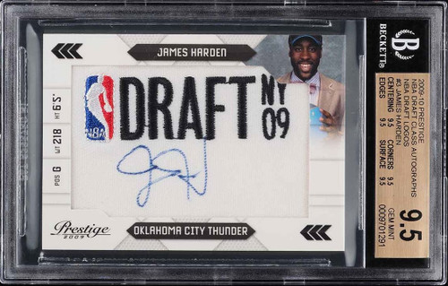 2009 Prestige Prestige NBA Draft Class James Harden ROOKIE RC AUTO BGS 9.5