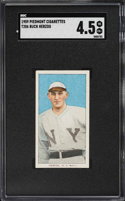 1909-11 T206 Buck Herzog SGC 4.5 VGEX+