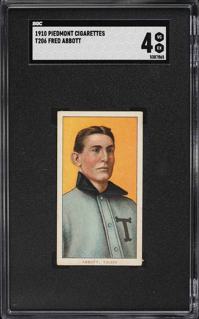 1909-11 T206 Fred Abbott SGC 4 VGEX
