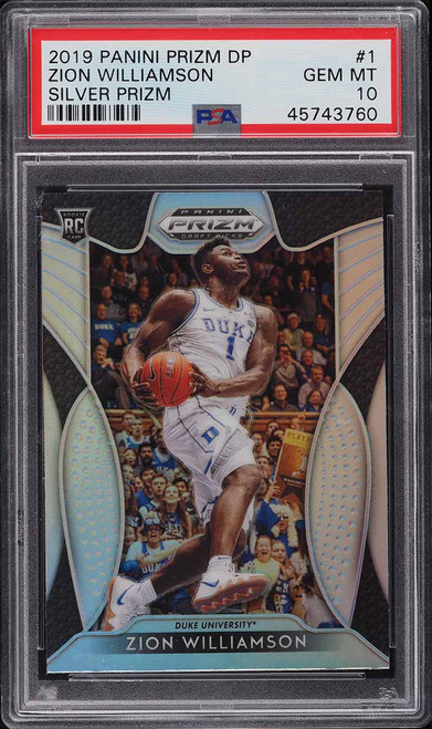 2019 Panini Prizm Draft Silver Prizms Zion Williamson ROOKIE RC #1 PSA 10 GEM MT