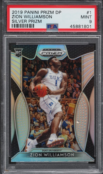 2019 Panini Prizm Draft Silver Prizms Zion Williamson ROOKIE #1 PSA 9 MINT