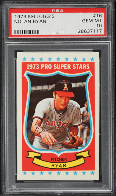 1973 Kellogg's Nolan Ryan #16 PSA 10 GEM MINT