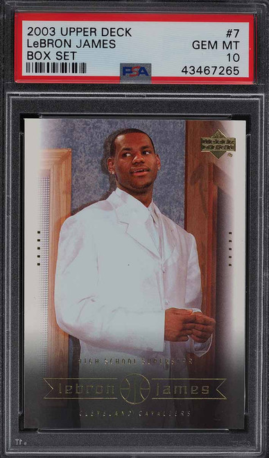 2003 Upper Deck Box Set LeBron James ROOKIE #7 PSA 10 GEM MINT