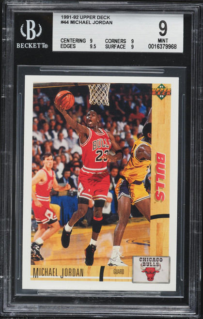 1991 Upper Deck Basketball Michael Jordan #44 BGS 9 MINT (9/9/9.5/9) front