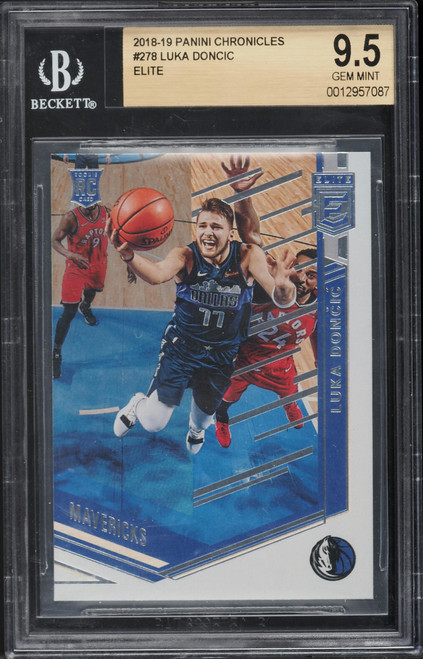 2018 Panini Chronicles Elite Luka Doncic ROOKIE #278 BGS 9.5 GEM MINT (Cert 0012957087) front
