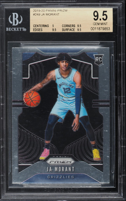 2019 Panini Prizm Ja Morant ROOKIE #249 BGS 9.5 GEM MINT (9/9.5/9.5/9.5) front