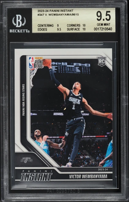 2023 Panini Instant Victor Wembanyama ROOKIE #347 BGS 9.5 GEM MINT (9/10/9.5/10) front