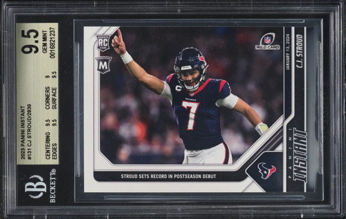 2023 Panini Instant C.J. Stroud ROOKIE #131 BGS 9.5 GEM MINT (9.5/9/9.5/9.5) front