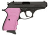 Bersa T380M8P Thunder 380 380 Automatic Colt Pistol (ACP) Single/Double 3.50 8+1 Pink Wraparound Rubber Grip Black