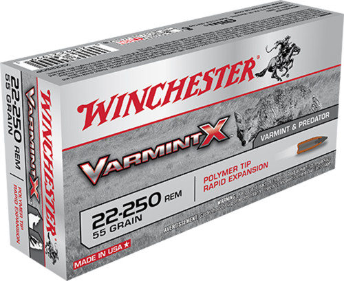 Winchester Ammo X22250P Varmint X  22-250 Remington 55 GR Polymer Tip 20 Bx/ 10 Cs