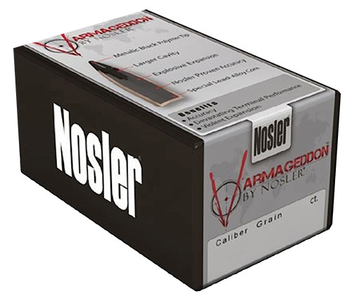 Nosler 40223 Varmageddon  223 Rem/5.56 NATO 62 GR Flat Base Hollow Point (FBHP) 20 Bx/ 10 Cs