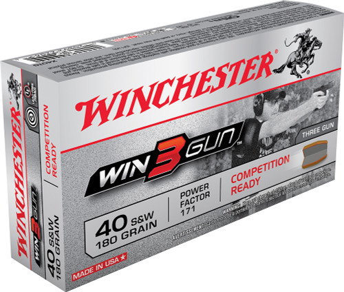 Winchester Ammo X40TG Super-X  40 S&W 180 GR Semi Jacketed Flat Point (SJFP) 50 Bx/ 10 Cs